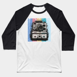 Vintage Camera Art Design Baseball T-Shirt